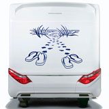 Car & Motorbike Stickers: Footsteps towards the Sea 2