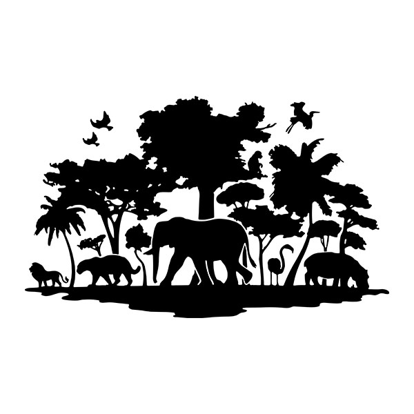 Camper van decals: African rainforest