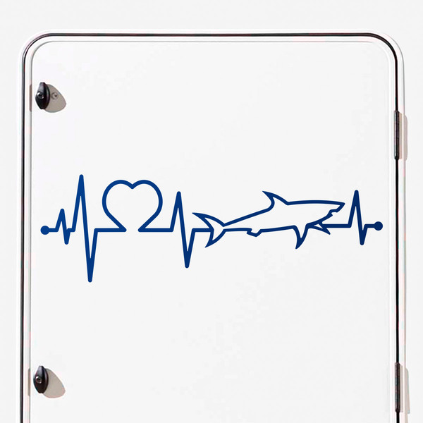 Camper van decals: Shark Cardiogram