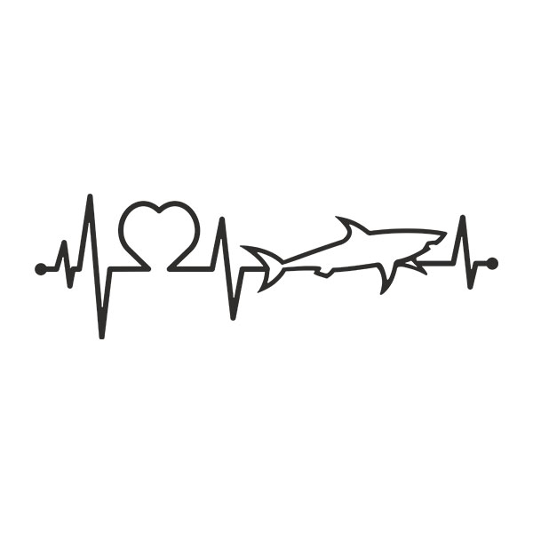 Camper van decals: Shark Cardiogram