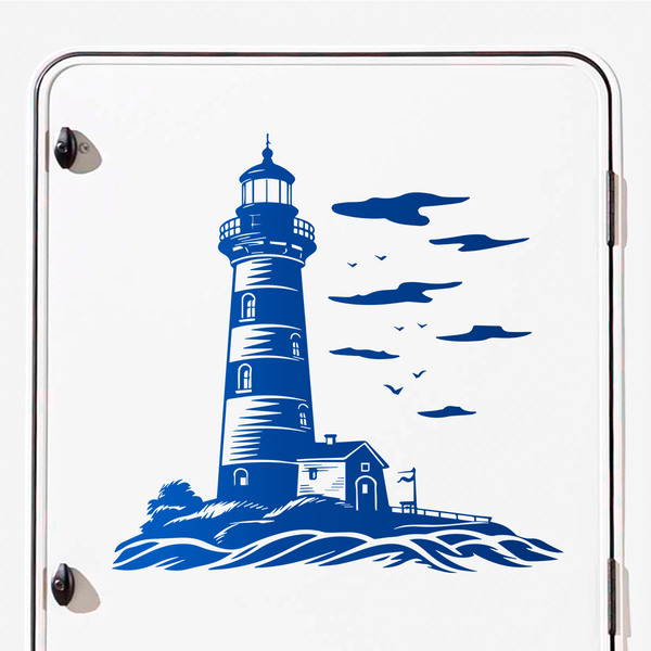 Camper van decals: Coastal lighthouse