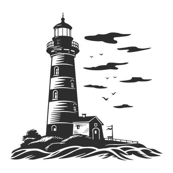 Camper van decals: Coastal lighthouse