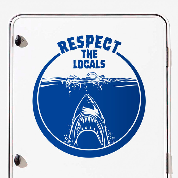 Camper van decals: Respect the locals 2