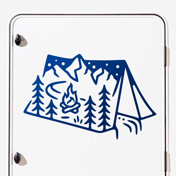 Camper van decals: Forest Camping