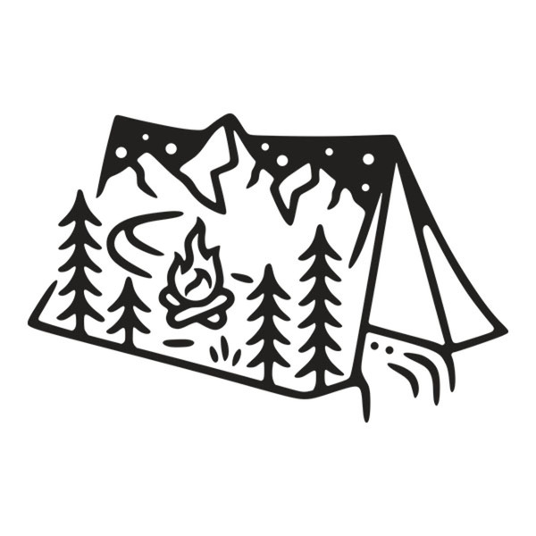 Camper van decals: Forest Camping