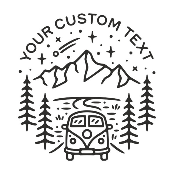 Camper van decals: Camping Texto editable