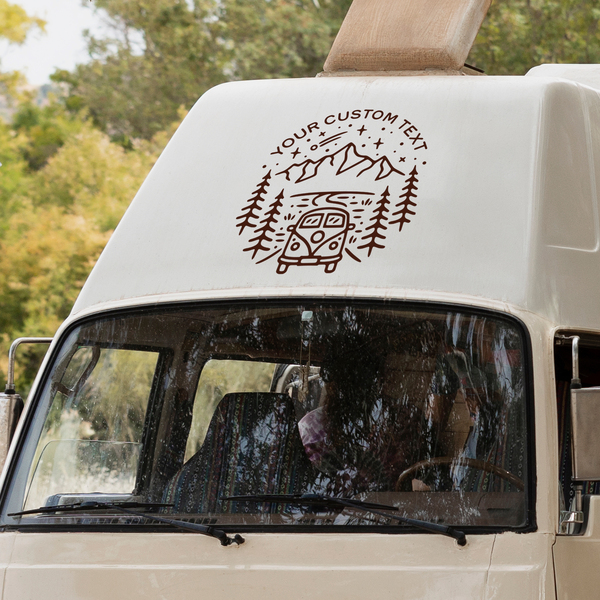 Camper Van Custom Text Decal 2/2