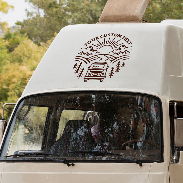 Camper van decals: Caravan Travel Editable text