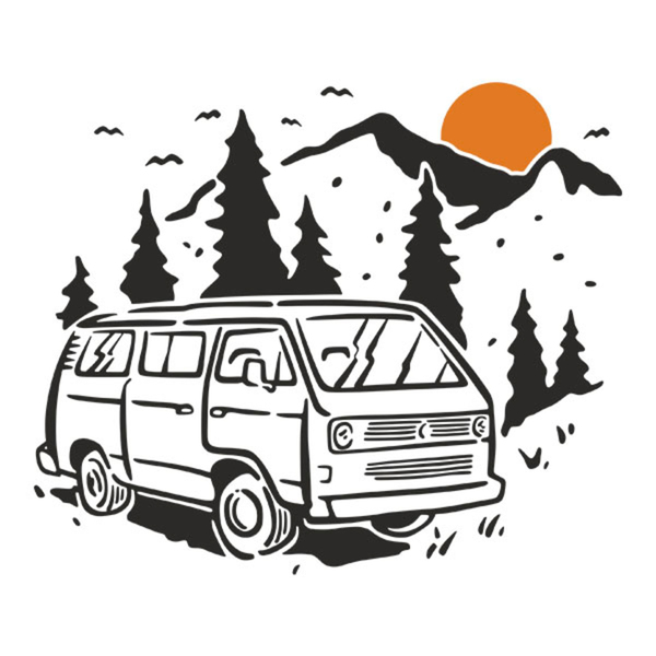 Camper van decals: Sunset Caravan