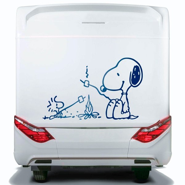 Camper van decals: Snoopy Bonfire