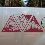 Camper van decals: Day, night, mountain, and beach 11