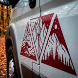 Camper van decals: Day, night, mountain, and beach 15