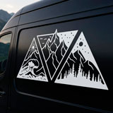 Camper van decals: Day, night, mountain, and beach 6