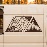 Camper van decals: Day, night, mountain, and beach 7