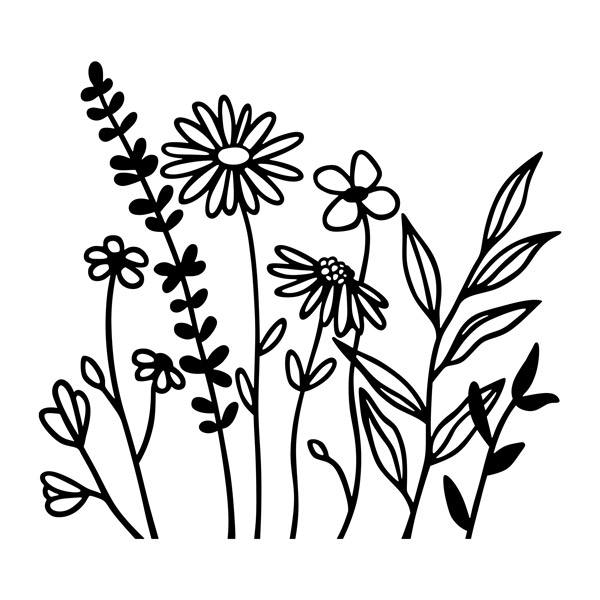 Camper van decals: Wild flowers