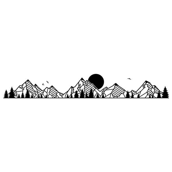 Camper van decals: Mountain landscape 2