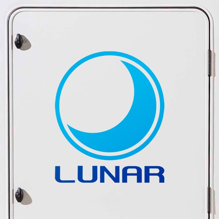 Camper van decals: Lunar Logo Vinyl in Two Colors for Camper