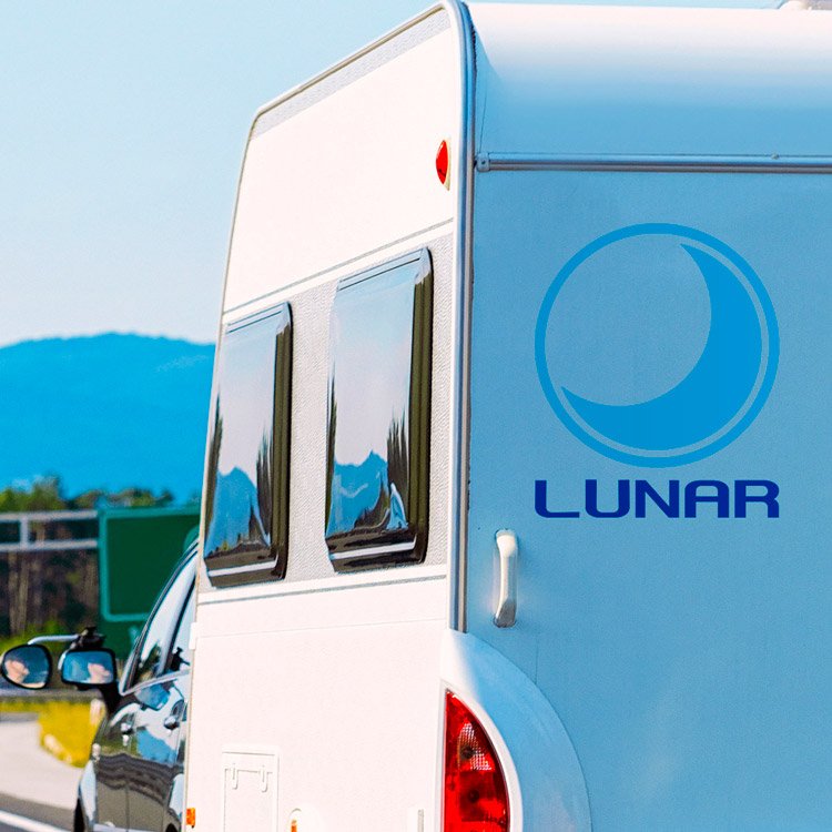 Camper van decals: Lunar Logo Vinyl in Two Colors for Camper