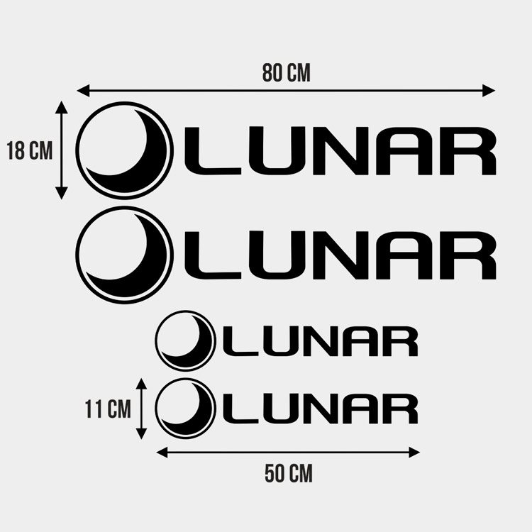 Camper van decals: Lunar Caravan Sticker Kit - 80x64 cm