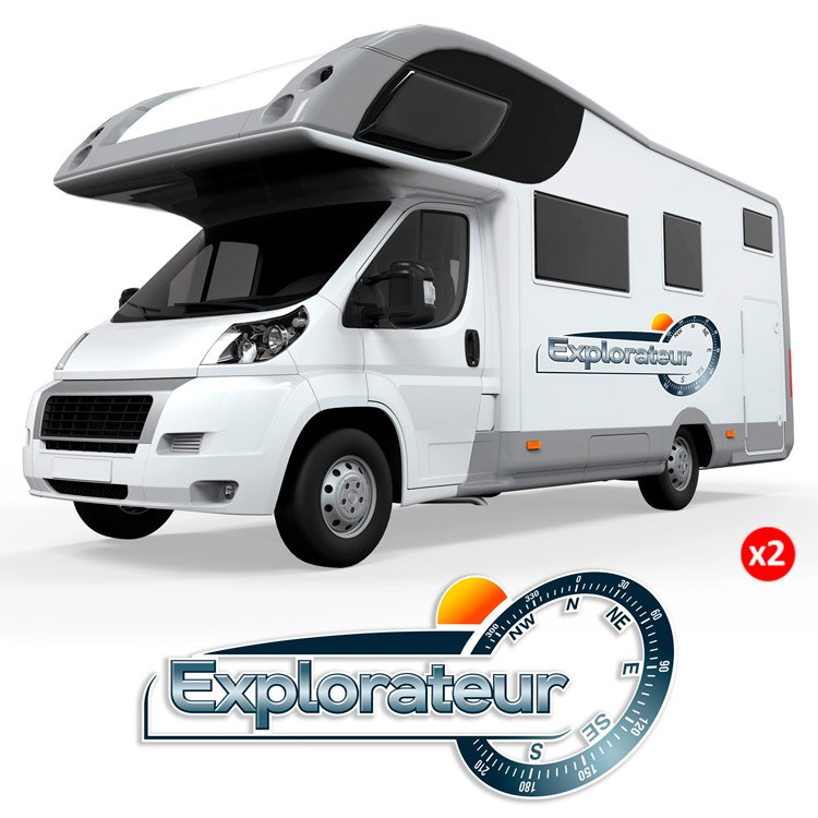 Camper van decals: Pilote Explorateur