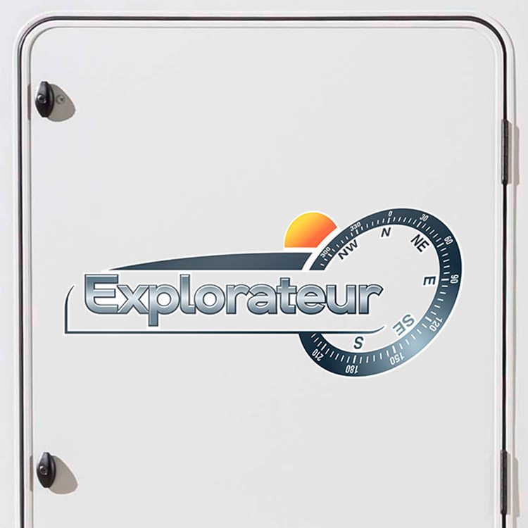 Camper van decals: Pilote Explorateur Left