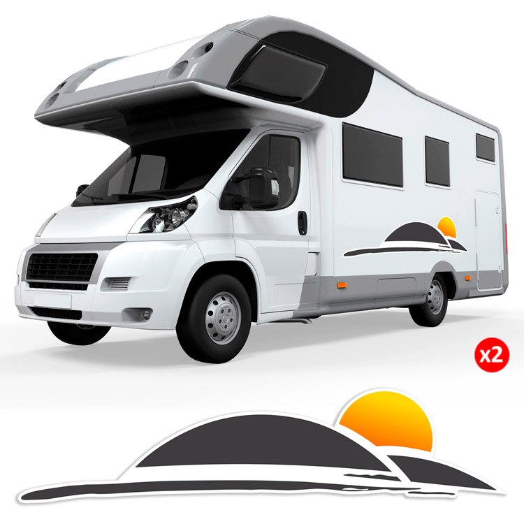 Camper van decals: Pilote - Set of 2 Decals for Camper