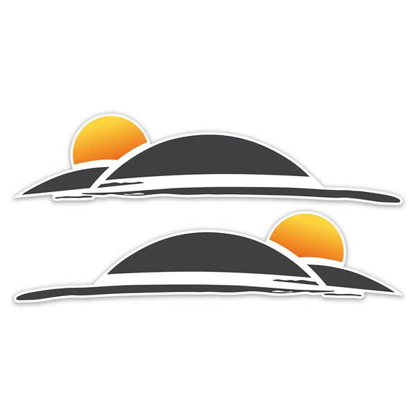 Camper van decals: Pilote - Set of 2 Decals for Camper