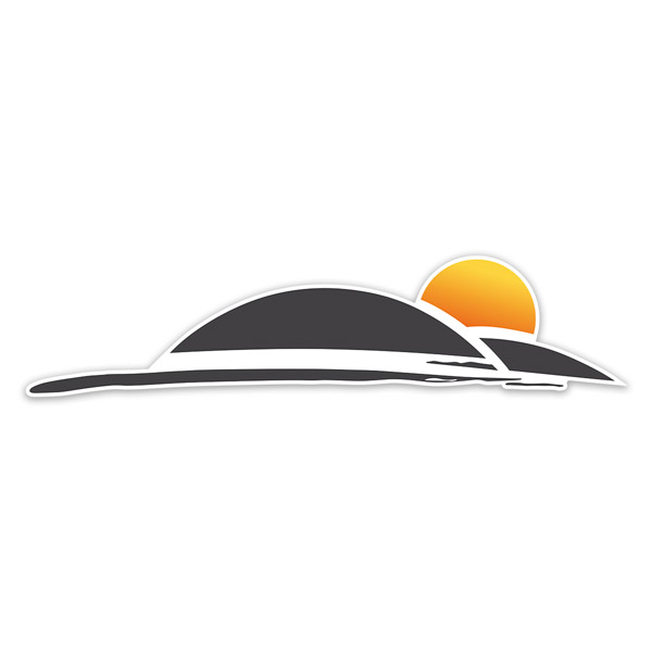 Camper van decals: Decorative decal left sunset for motorhome