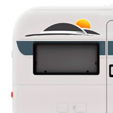 Camper van decals: Decorative decal left sunset for motorhome 3