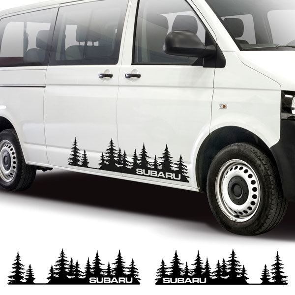 Camper van decals: Subaru Forest Silhouette Side Decals