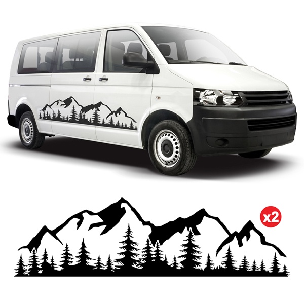 Camper van decals: 2x Aneto Peak