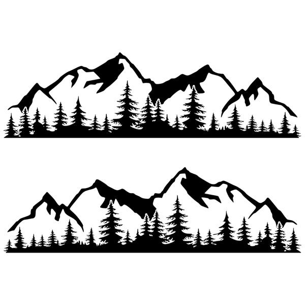 Camper van decals: 2x Aneto Peak