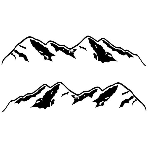 Camper van decals: 2x Rocky Mountains