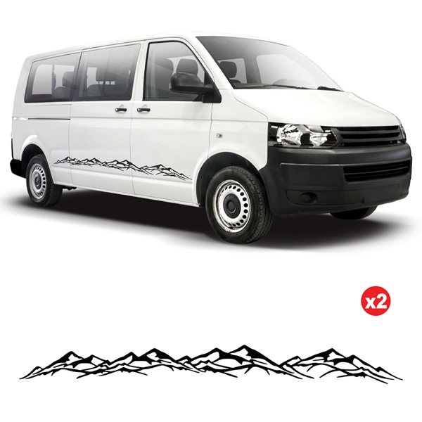Car & Motorbike Stickers: 2x Tribalized Mountains