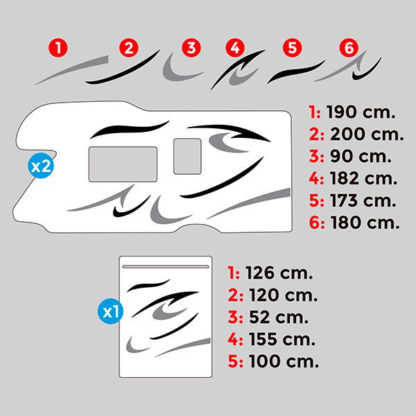 Camper van decals: Jupiter Caravan Kit