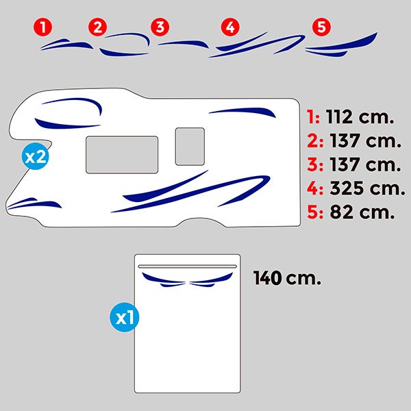 Camper van decals: Saturn Caravan Kit