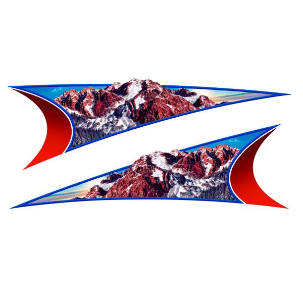 Camper van decals: Snowy Mountains