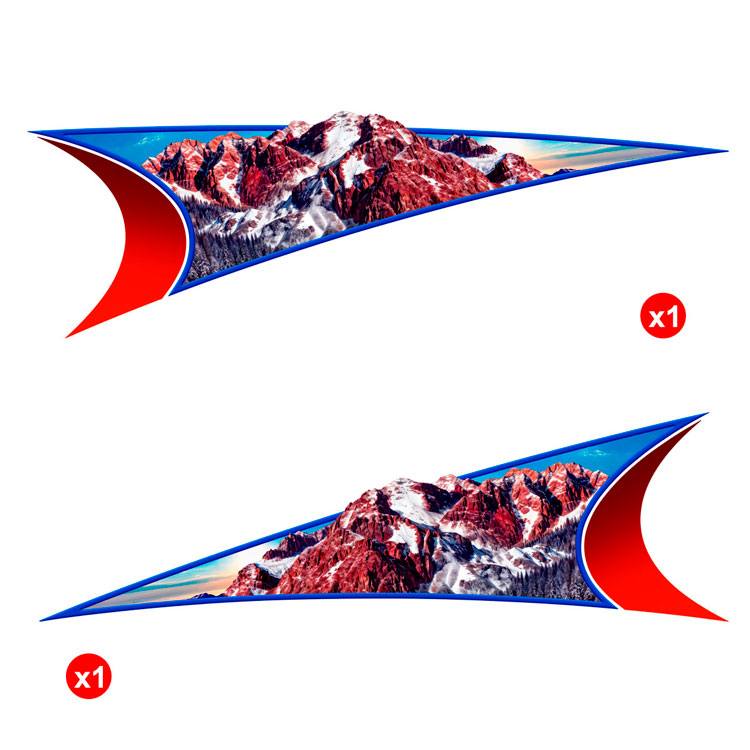 Camper van decals: Snowy Mountains