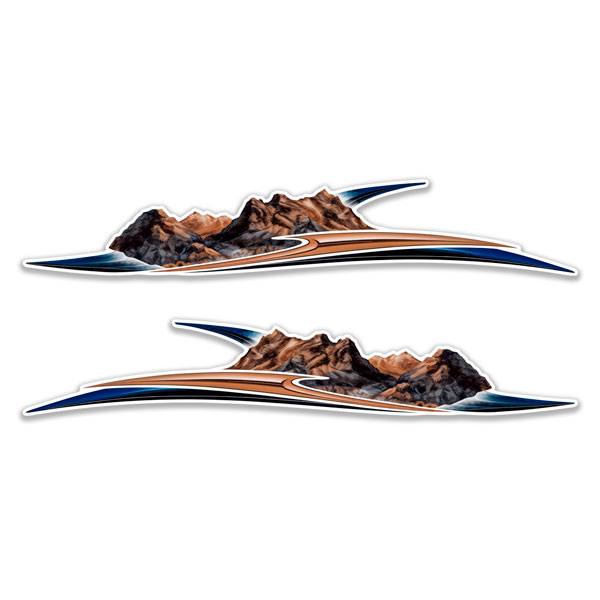 Camper van decals: Tribal Mountains
