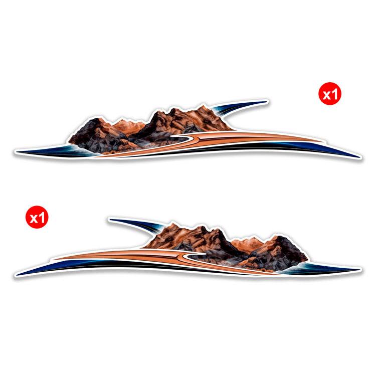 Camper van decals: Tribal Mountains