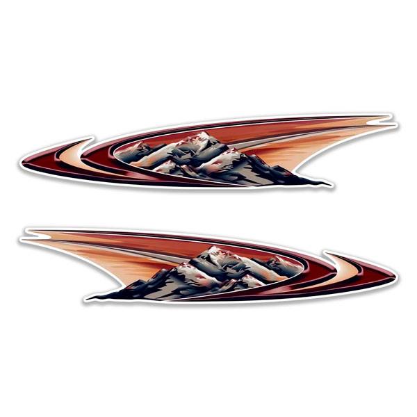 Camper van decals: Mountains