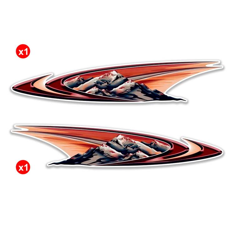 Camper van decals: Mountains