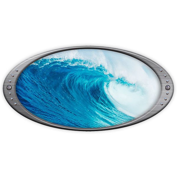 Camper van decals: Elliptical frame big wave