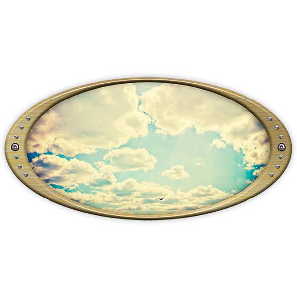 Camper van decals: Elliptical frame clouds