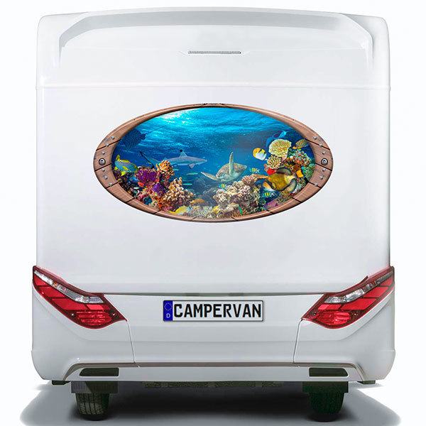 Car & Motorbike Stickers: Elliptical frame Seabed