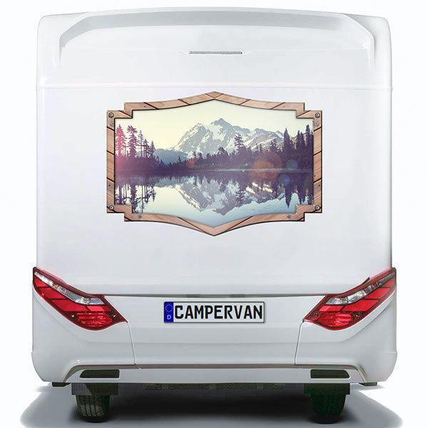 Camper van decals: Ornamental frame Pyrenees