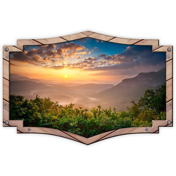 Camper van decals: Ornamental frame sunrise