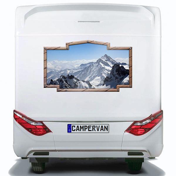 Car & Motorbike Stickers: Vintage frame Swiss Alps