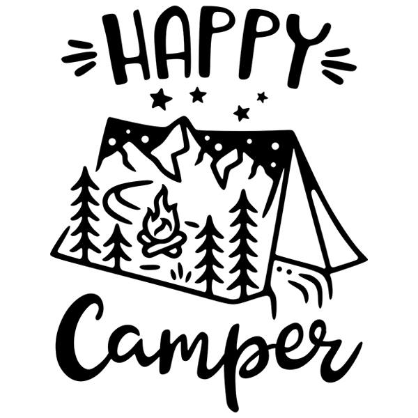 Camper van decals: Happy Camper