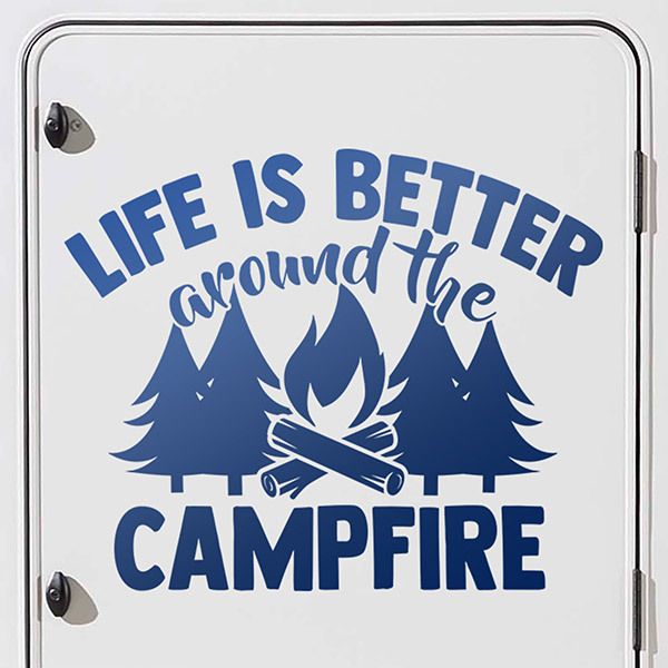 Camper van decals: Life is better around the camplire